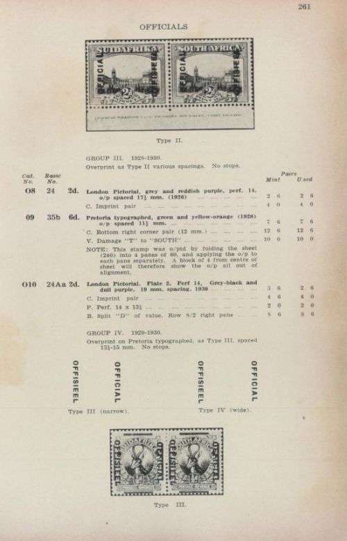 1952 UNION OF SOUTH AFRICA HANDBOOK CATALOGUE 326 PAGES WHICH LISTS MANY MANY VARIETIES AND ERRORS