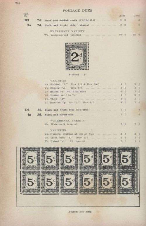 1952 UNION OF SOUTH AFRICA HANDBOOK CATALOGUE 326 PAGES WHICH LISTS MANY MANY VARIETIES AND ERRORS