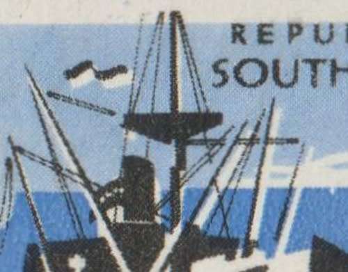 REPUBLIC OF SOUTH AFRICA USED LOT WITH ERRORS/FLAWS - INK BLOBS, COLOUR SHIFTS AND PERF SHIFT