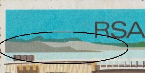 1972 REPUBLIC OF SOUTH AFRICA 4 CENTS VERWOERD DAM WITH `MISSING GREEN COLOUR ` - RARE !