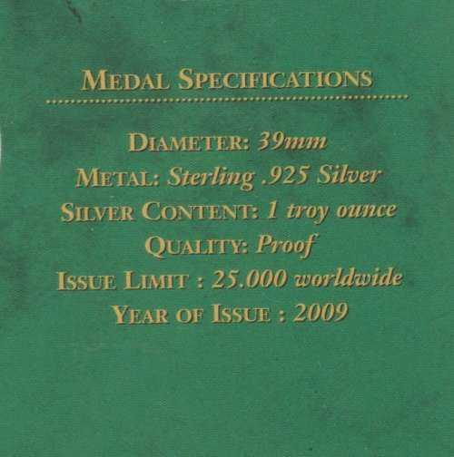 MANDELA ROBBEN ISLAND .925 1 OUNCE SILVER MEDALLION IN FOLDER