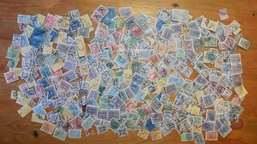 HUGE EUROPEAN STAMP LOT +/- 2000 STAMPS ! incl GERMANY, FRANCE, SWEDEN, SWITZERLAND etc -LOOK