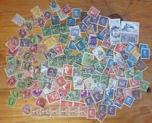 HUGE EUROPEAN STAMP LOT +/- 2000 STAMPS ! incl GERMANY, FRANCE, SWEDEN, SWITZERLAND etc -LOOK