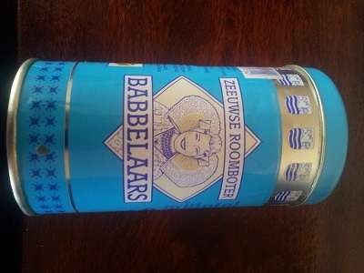 LOVELY TURQUISE TIN: "ZEEUSE ROOMBOTTER" BABBELAARS