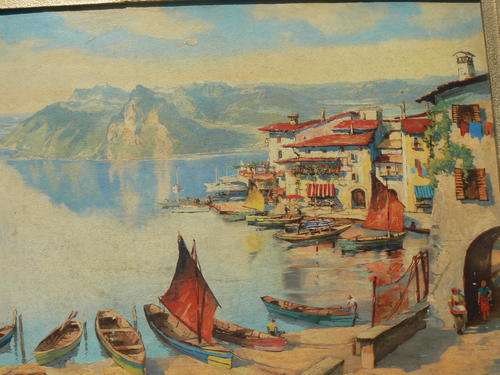 Nice oil  painting in italy