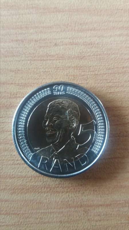 *** UNC 2008 90th Birthday Madiba R5 Coins. 5 Available  ***