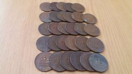 ** 29X Union Of South Africa One Pennys. Bid Per Coin To Take All 29. **