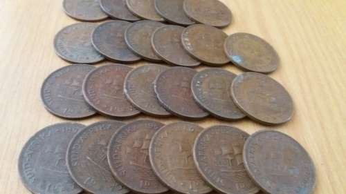 ** 29X Union Of South Africa One Pennys. Bid Per Coin To Take All 29. **