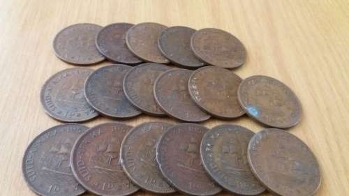 ** 29X Union Of South Africa One Pennys. Bid Per Coin To Take All 29. **