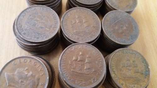 ** 98X Union Of South Africa Half Pennys. Bid Per Coin To Take All 98. **