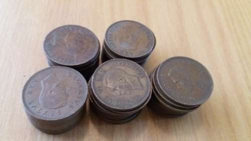 ** 59 Union Of South Africa One Pennys. Bid Per Coin To Take All 59. **