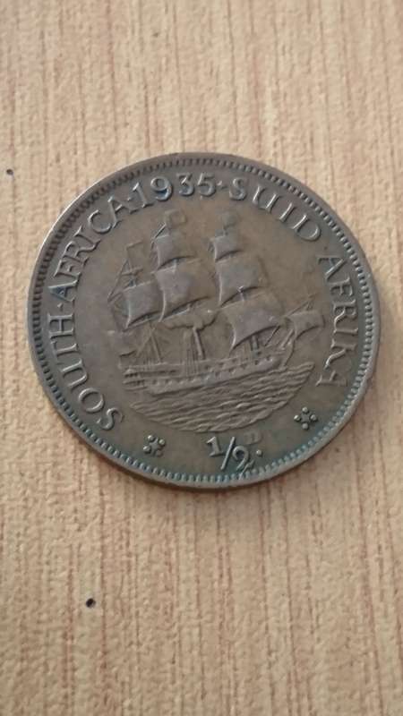 Nice Union of South Africa 1935 Half Penny