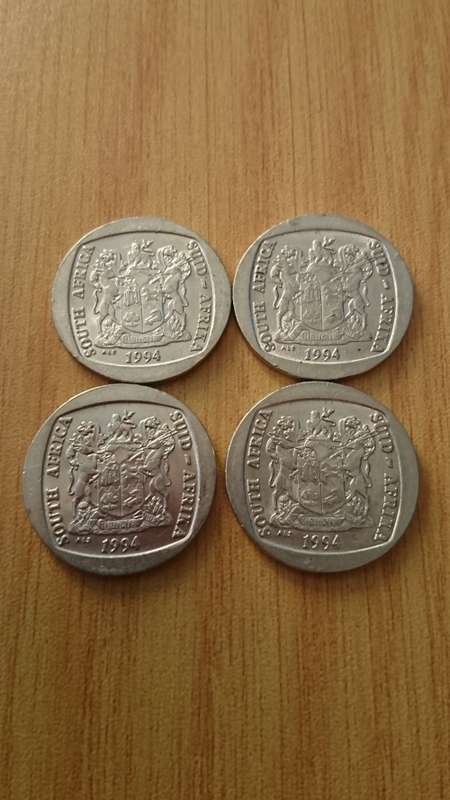 Nice 1994 Presidential Inauguration R5 Coins. Bid Per Coin To Take All 4