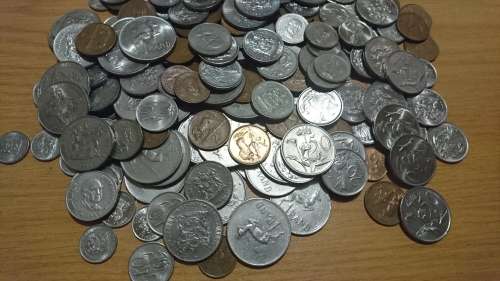 Huge Collection Of Second Decimal Coins. Mostly 1980's. Almost 1.3 KG. No Silver