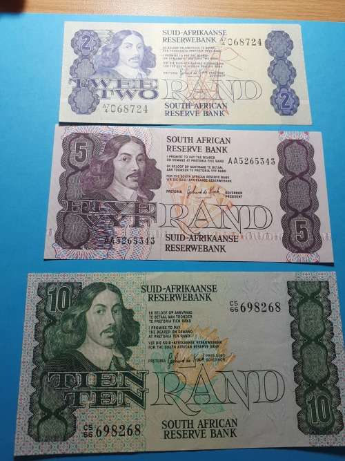 Full Set Of de Kock Notes R2 To R50. Including AA R5. Bid For The Set
