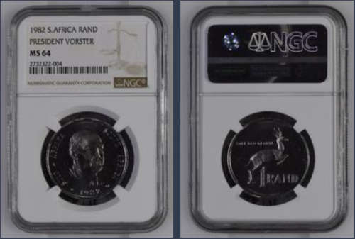Rare 1982 MS64 Nickel R1. Second Highest Grade With Only 1 Better.