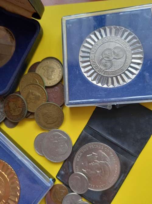 Interisting And Odd Lot Of Coins And Medals - All For One Bid