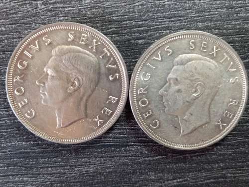 **Silver Sale** 2 X 1951 Five Shillings. Bid Per Coin To Take Both