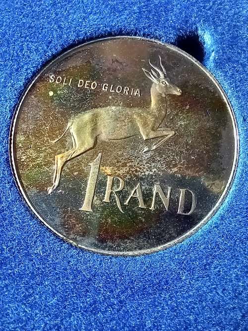 Beautiful 1987 Proof Silver R1 In SA Mint Box