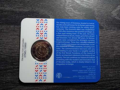 2016 Slovakia 2 Euro Unc Coin