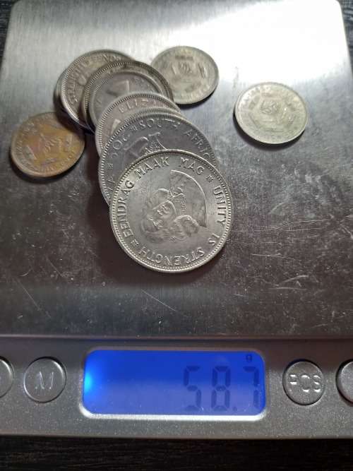 58,7 grams of 50 % Silver. Silver Value R358. Buy now below silver value