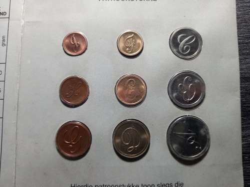 1989 SA Mint Pattern Set 1c To R5. 2 Available. Bid Per Set
