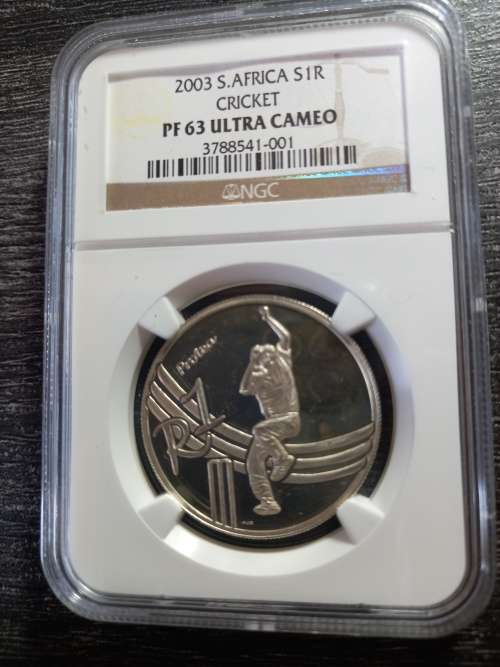 RARE 2003 Silver Cricket R1 - Mintage Only 1250. Book Value R3000