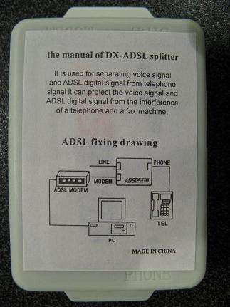 ADSL pots splitter DSL filter