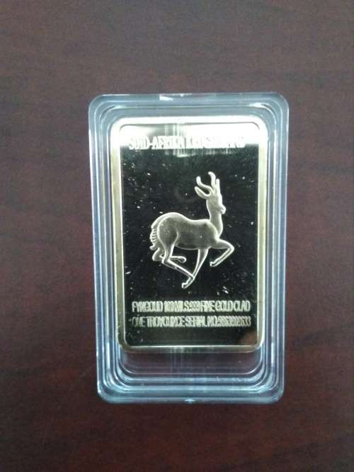 South Africa Gold Clad Krugerrand bar