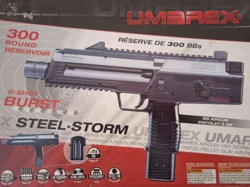 UMAREX STEEL STORM BB GUN 4.5MM FULL AUTO - WITH LASER SCOPE