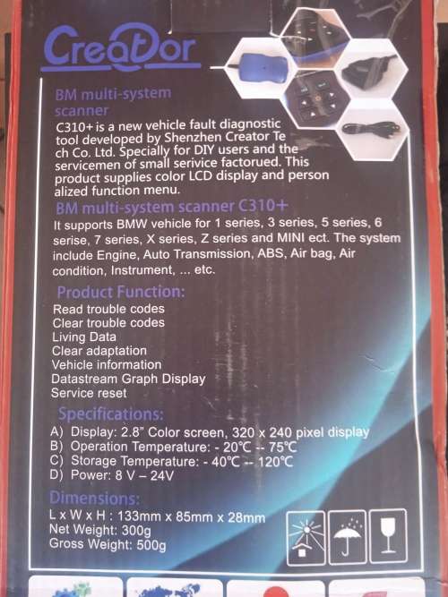 Creator BM multi-system scanner (For BMW)