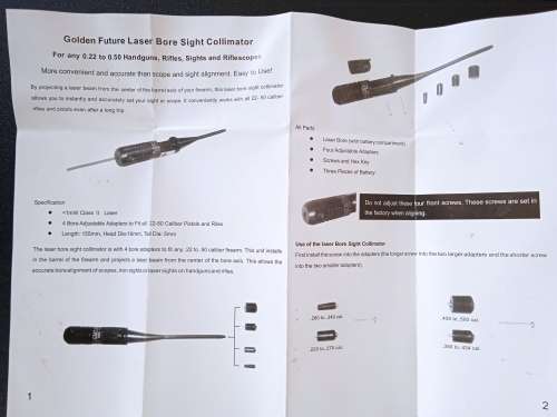 RED DOT LASER BORE SIGHTER COLLIMATOR
