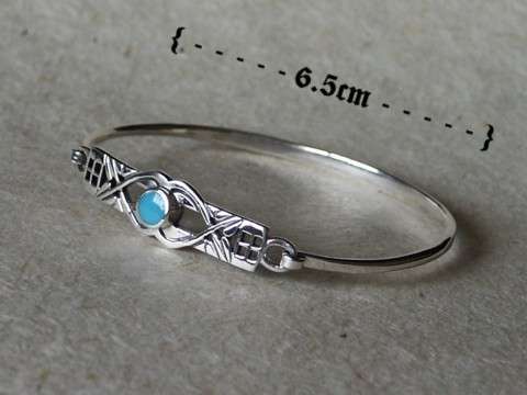 STERLING SILVER BRACELET WITH BLUE STONE