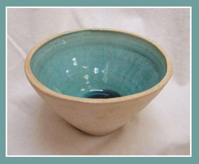 Handmade Blue Glazed Clay Pot