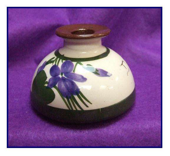 Colorful Delft Dorset Violets Pot