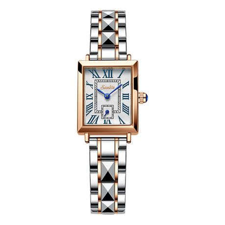 Luxury Square Watch Silver and Gold Edition
