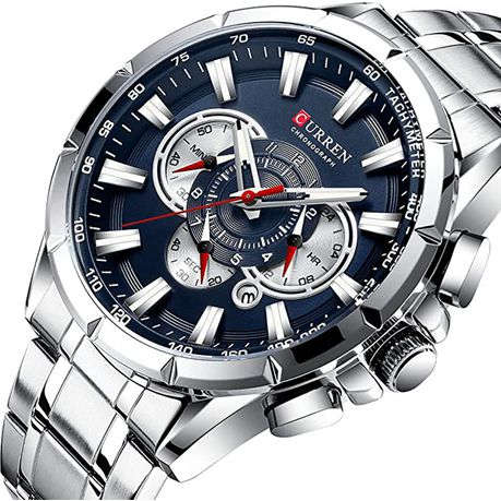 Curren Men`s Chronograph Premium Watch Luminious Pointers