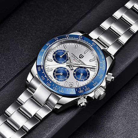 Pagani Design Formal Mens Watch With Elegant Blue and Silver Dial