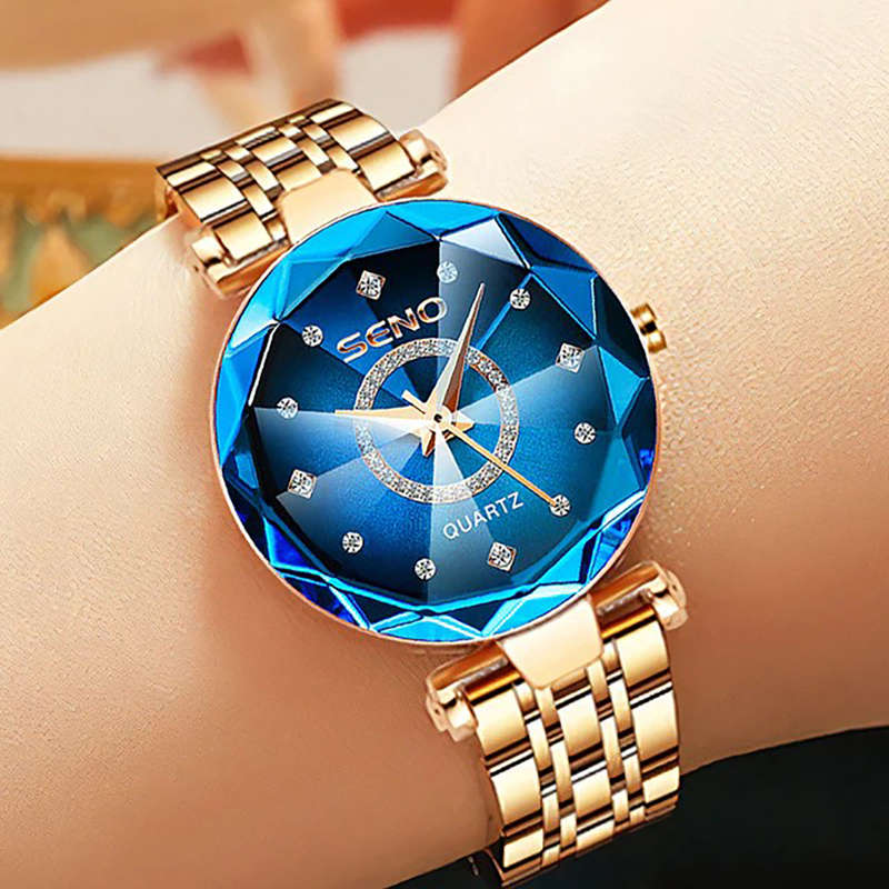SENO Ladies Watch With Elegant - Blue Dail