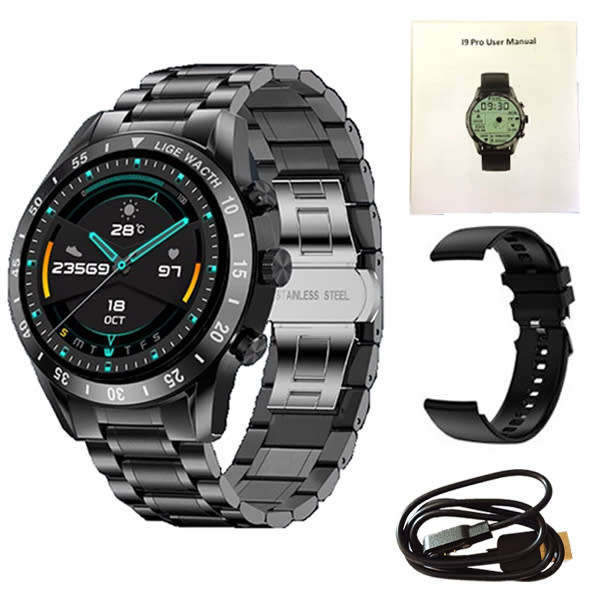 LIGE Men`s Smart Watch Black Edition