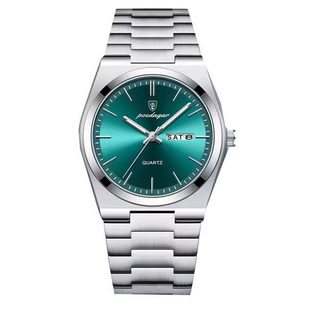 Poedagar Men's Luminous Stainless Steel Watch 