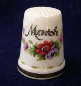 Royal Albert Flowers of the Month THIMBLE - March