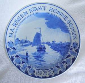 DELFT Porceleyne Fles Year Plate - 1932