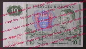BANKNOTE - Swedish Riksbank 10 Kronor