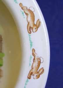 Royal Doulton BUNNYKINS Baby Plate - Watering The Garden