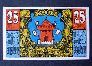 German NOTGELD - 25pf. Solbad Segeberg 1920
