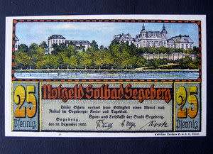 German NOTGELD - 25pf. Solbad Segeberg 1920