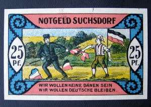 German NOTGELD - 25pf. Suchsdorf 1921