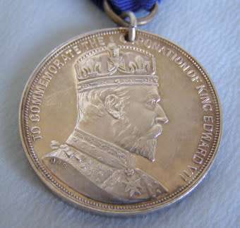 Silver MEDALLION - Coronation of King Edward VII 1902