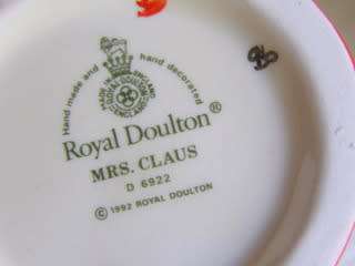 Two Royal Doulton MINIATURE CHARACTER JUGS - Santa Claus (Style 5: Wreath) & Mrs. Claus **R3900**